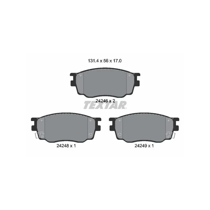 TEXTAR 2424601 Juego de pastillas de freno