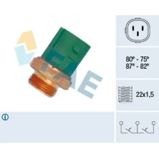 FAE 38165 Interruptor de temperatura, ventilador del radiador