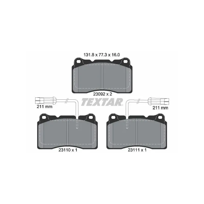 TEXTAR 2309201 Juego de pastillas de freno