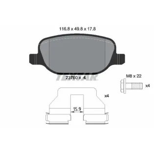 TEXTAR 2376001 Juego de pastillas de freno