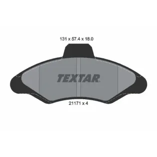 TEXTAR 2117105 Juego de pastillas de freno