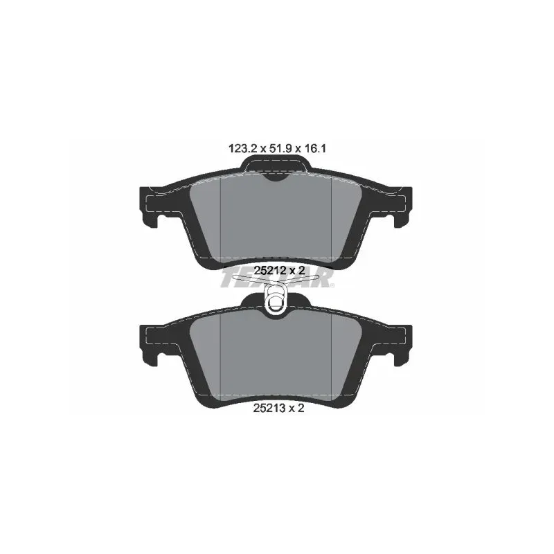 TEXTAR 2521201 Juego de pastillas de freno