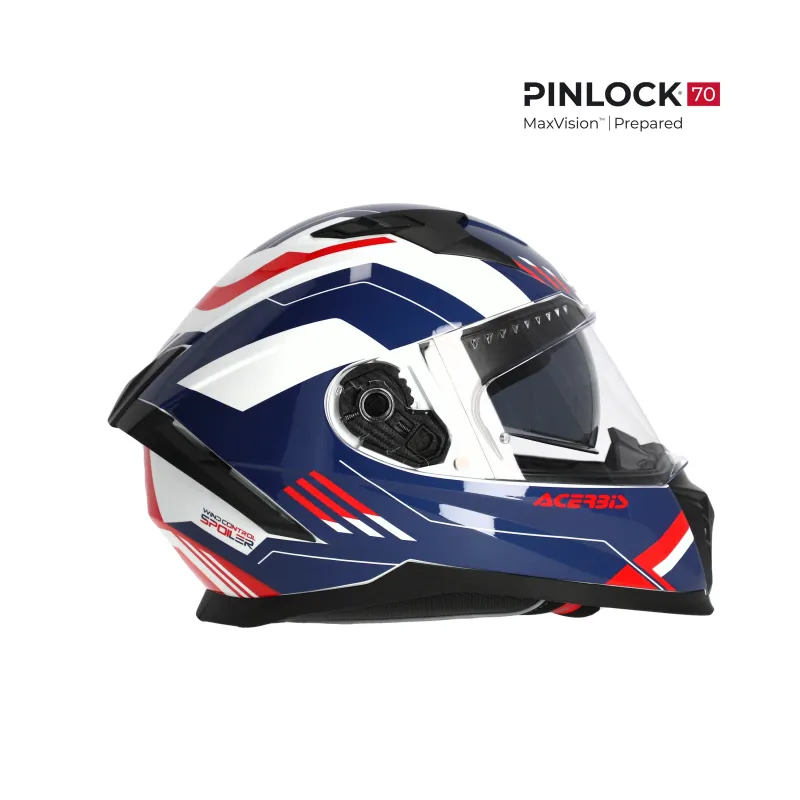 Casco integral Acerbis X-Way Graphic Homologación 22-06 blanco, azul y rojo 0026016.034