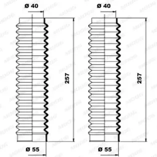 MOOG K150077 Juego de fuelles, dirección