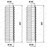 MOOG K150077 Juego de fuelles, dirección