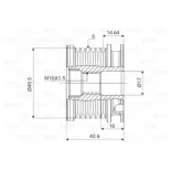 VALEO 588014 Rueda libre alternador
