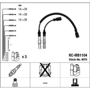 NGK 4070 Juego de cables de encendido
