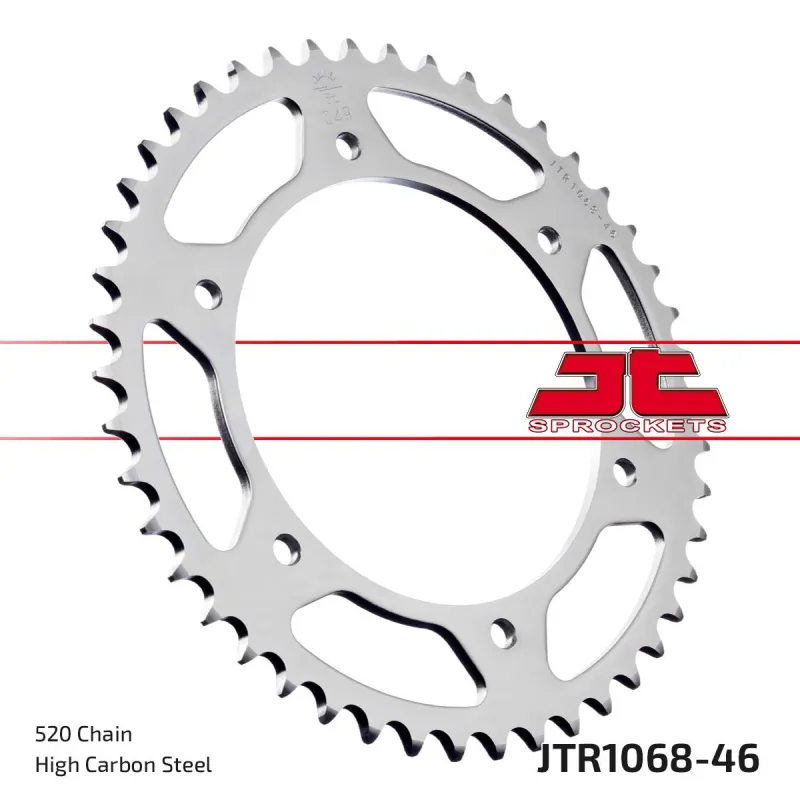 Corona moto JT Sprockets de acero de 46 dientes JTR1068.46