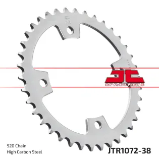 Corona moto JT Sprockets de acero de 38 dientes JTR1072.38