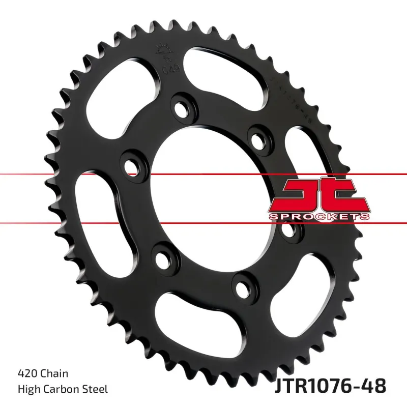 Corona moto JT Sprockets de acero de 48 dientes JTR1076.48