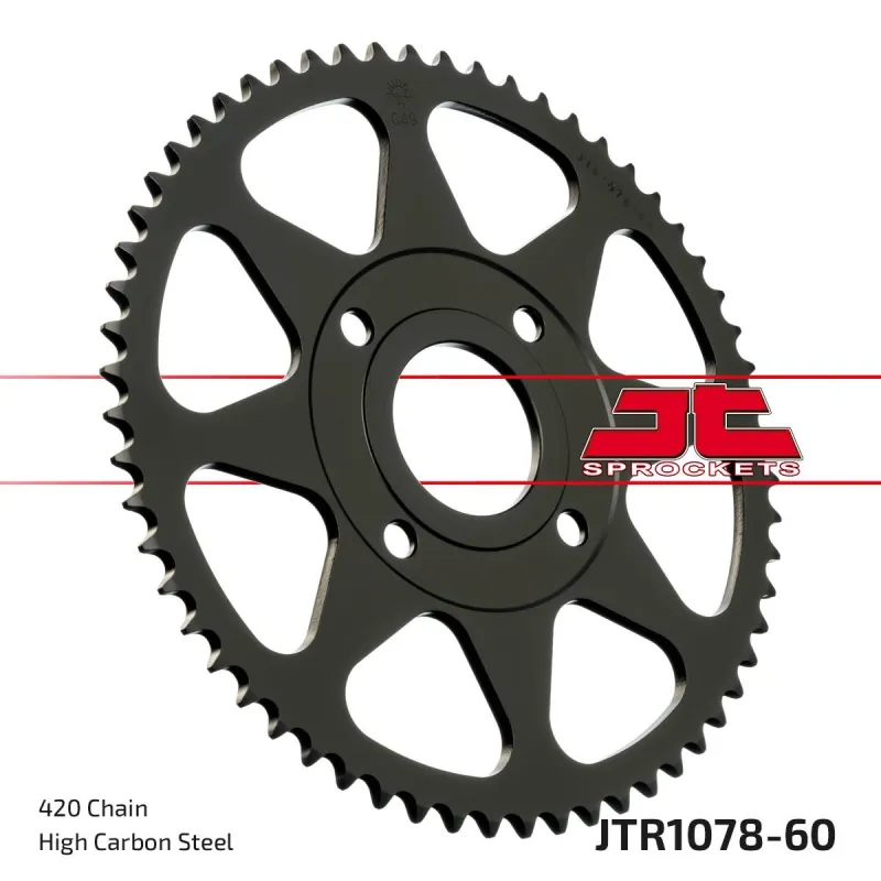Corona moto JT Sprockets de acero 60 dientes P.420 JTR1078.60