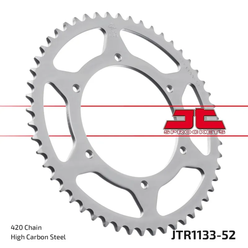 Corona moto JT Sprockets de acero de 52 dientes JTR1133.52