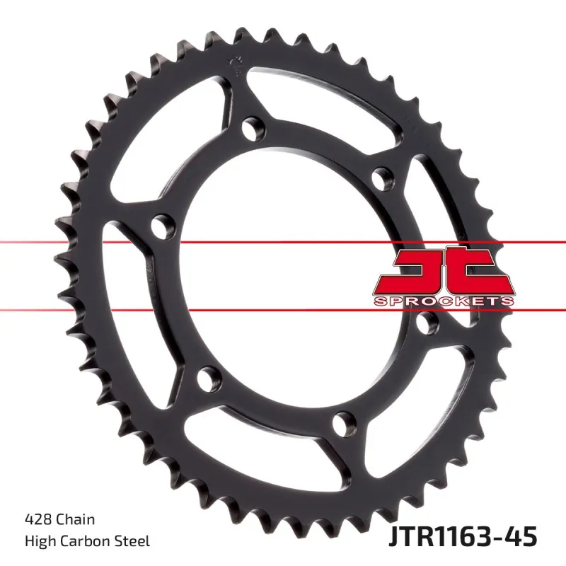 Corona moto JT Sprockets de acero de 45 dientes JTR1141.60