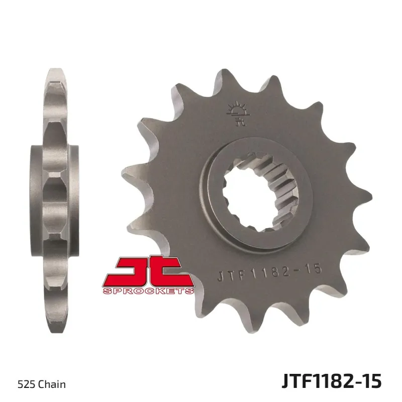 Piñón de moto JT Sprockets acero 15 dientes P.525 JTF1182.15