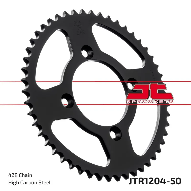Corona moto JT Sprockets de acero de 50 dientes JTR1204.50