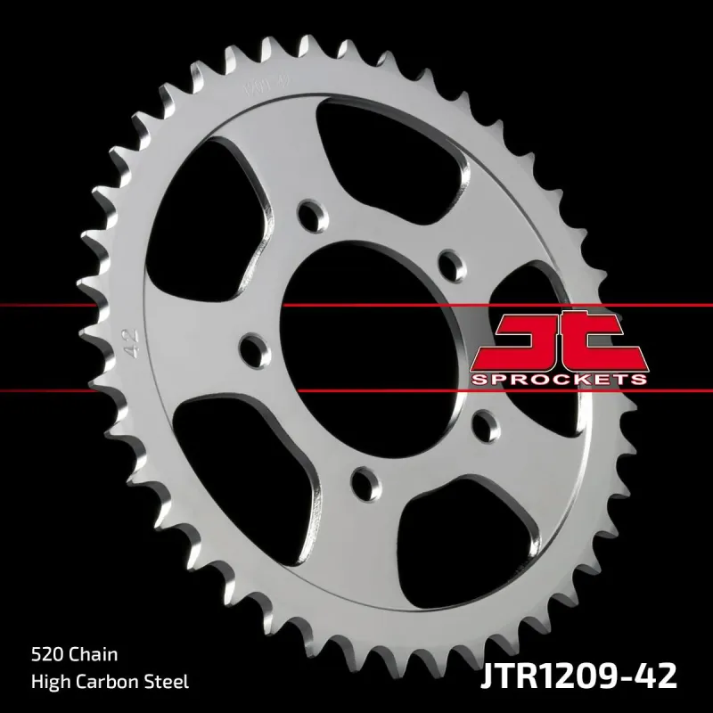 Corona moto JT Sprockets de acero de 42 dientes JTR1209.42