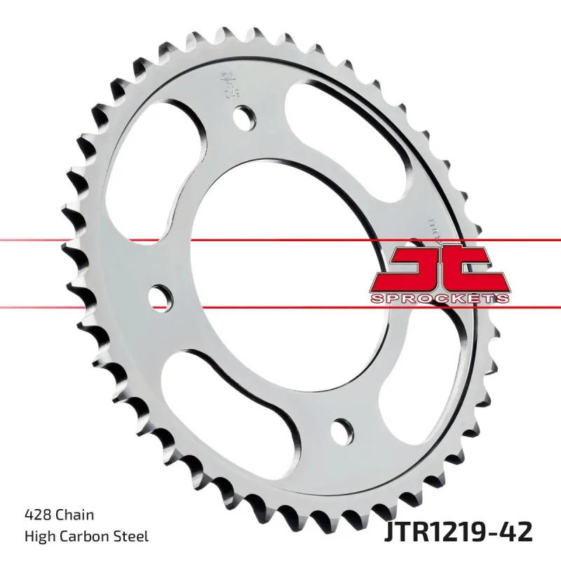 Corona moto JT Sprockets de acero de 42 dientes JTR1219.42