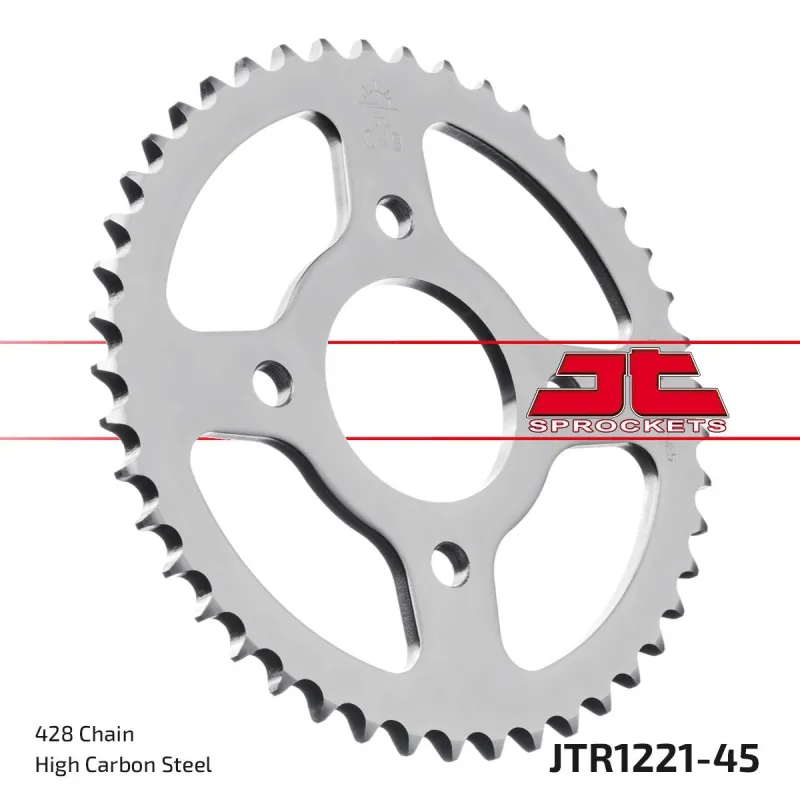 Corona moto JT Sprockets de acero de 45 dientes JTR1221.45