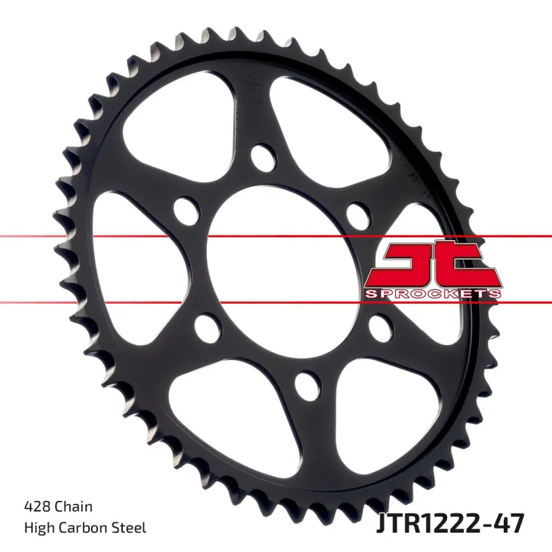 Corona moto JT Sprockets de acero de 47 dientes JTR1222.47