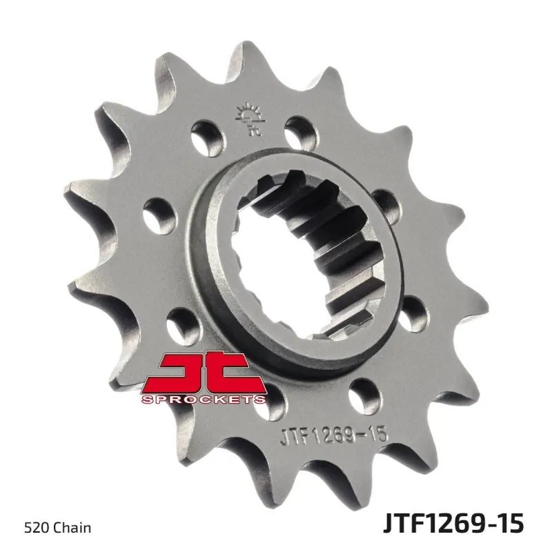 Piñón de moto JT Sprockets acero 15 dientes P.520 JTF1269.15