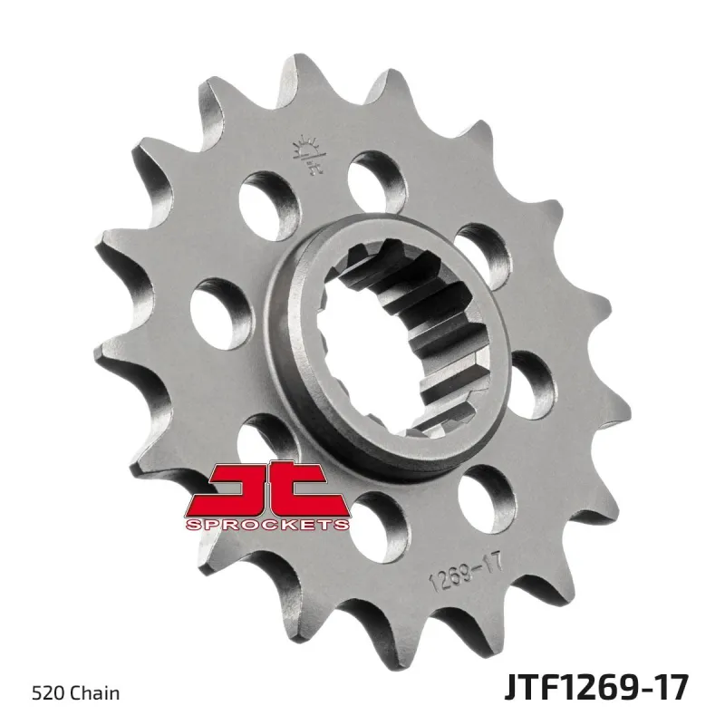 Piñón de moto JT Sprockets acero 17 dientes P.520 JTF1269.17