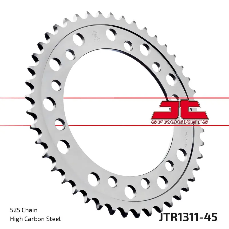 Corona moto JT Sprockets de acero de 45 dientes JTR1311.45