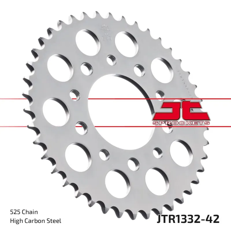 Corona moto JT Sprockets de acero de 42 dientes JTR1332.42