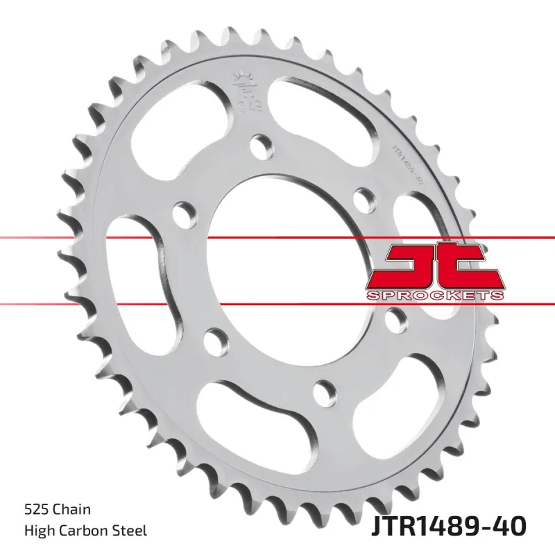 Corona moto JT Sprockets de acero de 40 dientes JTR1489.40