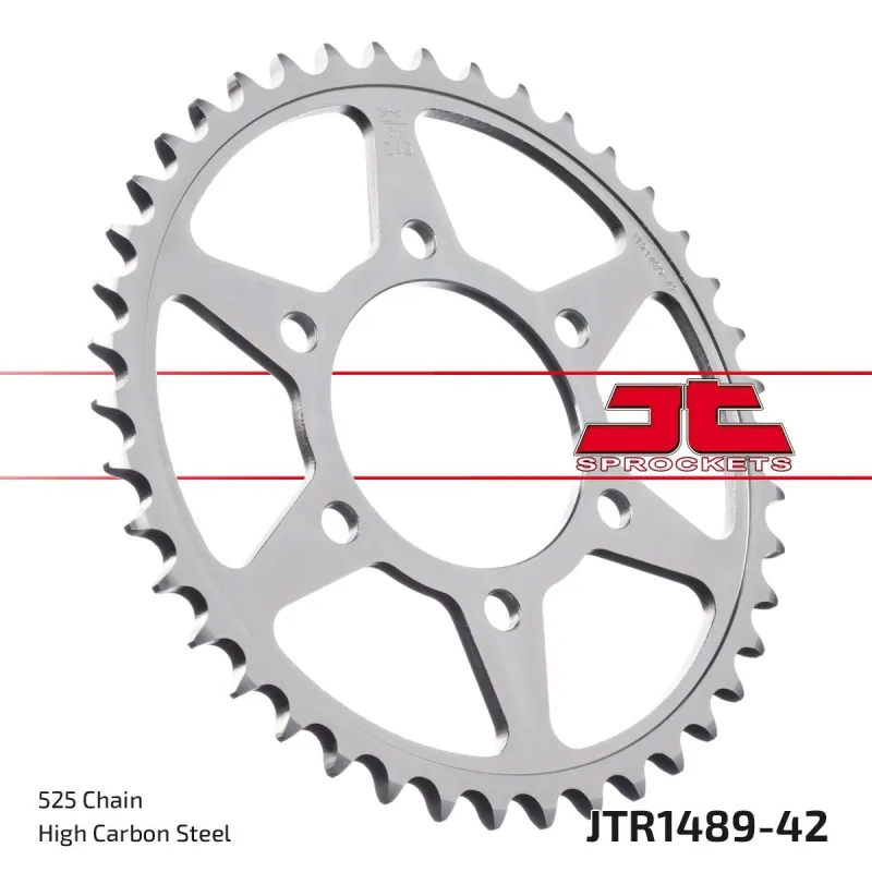 Corona moto JT Sprockets de acero de 42 dientes JTR1489.42