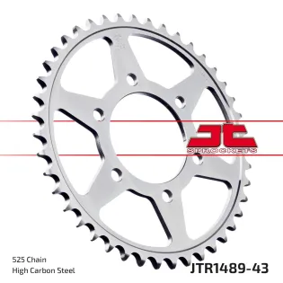 Corona moto JT Sprockets de acero de 43 dientes JTR1489.43