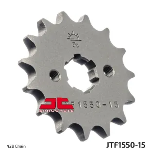 Piñón de moto JT Sprockets acero 15 dientes P.428 JTF1550.15