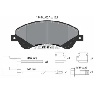 TEXTAR 2448501 Juego de pastillas de freno