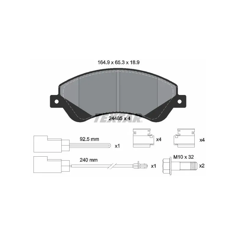 TEXTAR 2448501 Juego de pastillas de freno