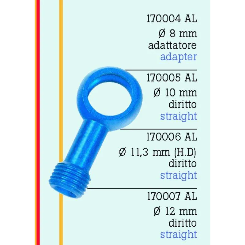 Banjo de moto recto alumnio FrenTubo 170005AL-BL