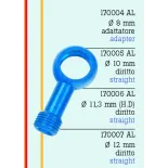 Banjo de moto recto alumnio FrenTubo 170005AL-BL