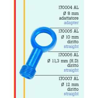 Banjo de moto recto alumnio FrenTubo 170005AL-RD