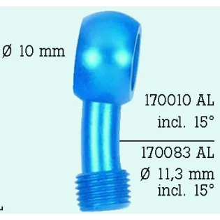 Banjo de moto 30° alumnio diámetro 10 FrenTubo 170010AL-RO
