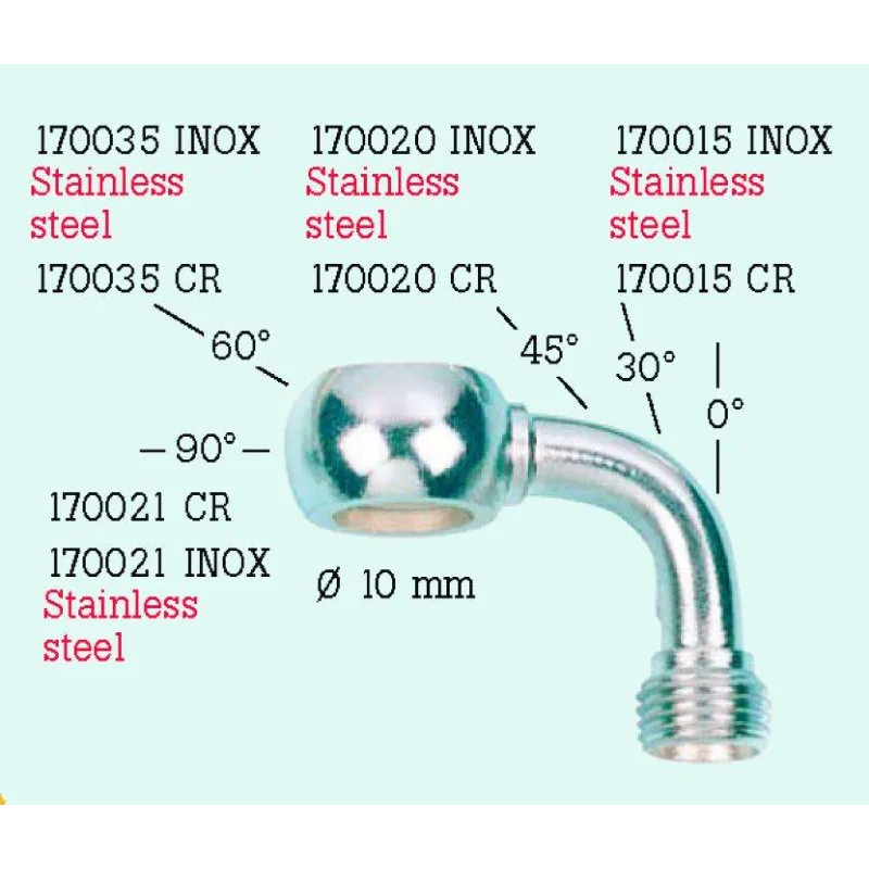 Banjo de moto 60° aluminio FrenTubo 170035AL-BL