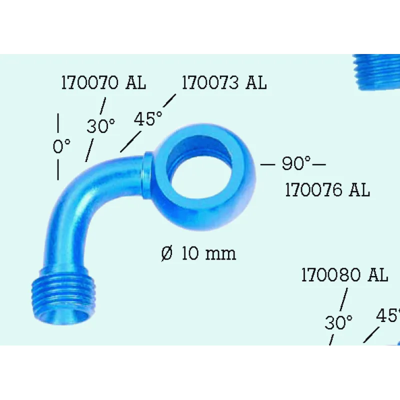 Banjo de moto 45° cromado FrenTubo 170073AL-BL