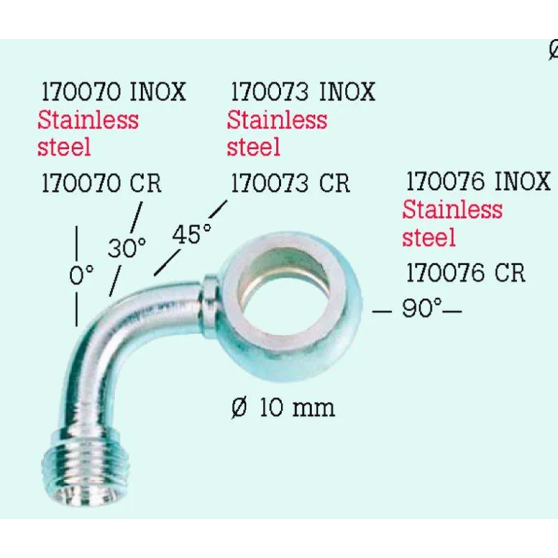 Banjo de moto 90° latera cromado FrenTubo 170076CR