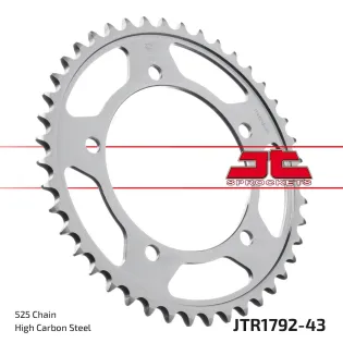 Corona moto JT Sprockets de acero de 43 dientes JTR1792.43