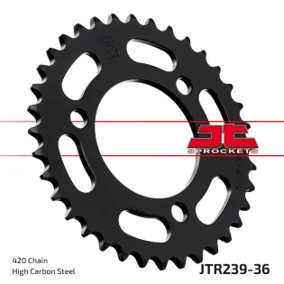 Corona moto JT Sprockets de acero de 36 dientes JTR239.36