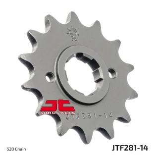 Piñón de moto JT Sprockets acero 14 dientes P.520 JTF281.14