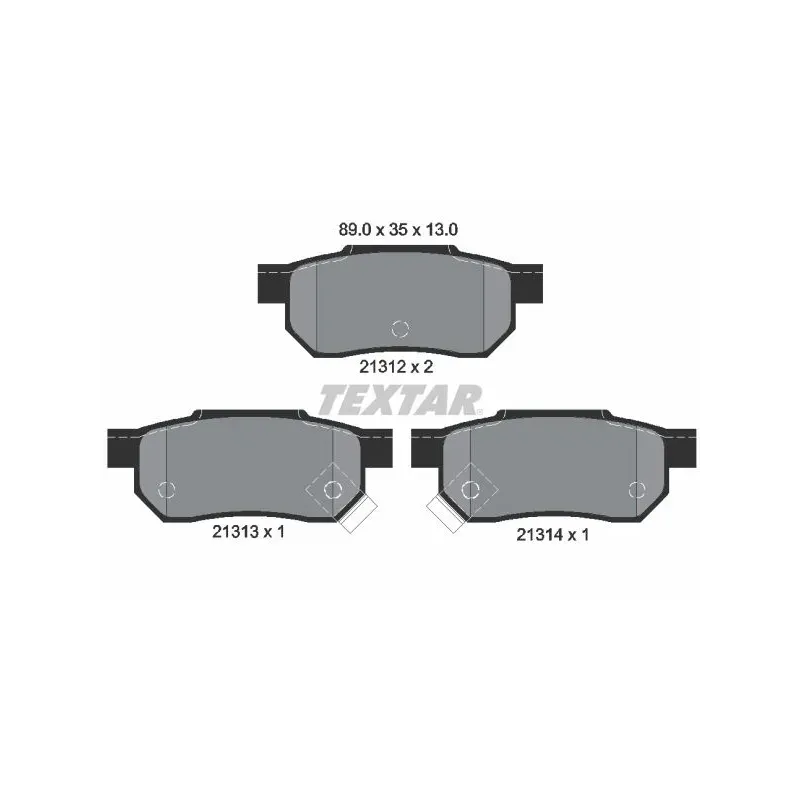 TEXTAR 2131201 Juego de pastillas de freno