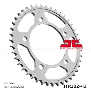 Corona moto JT Sprockets de acero de 43 dientes JTR302.43