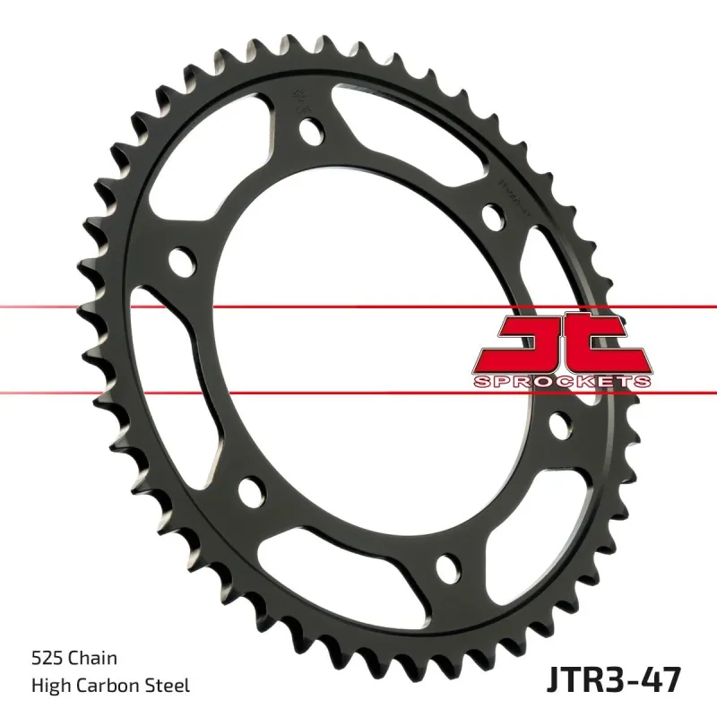 Corona moto JT Sprockets de acero de 47 dientes JTR3.47