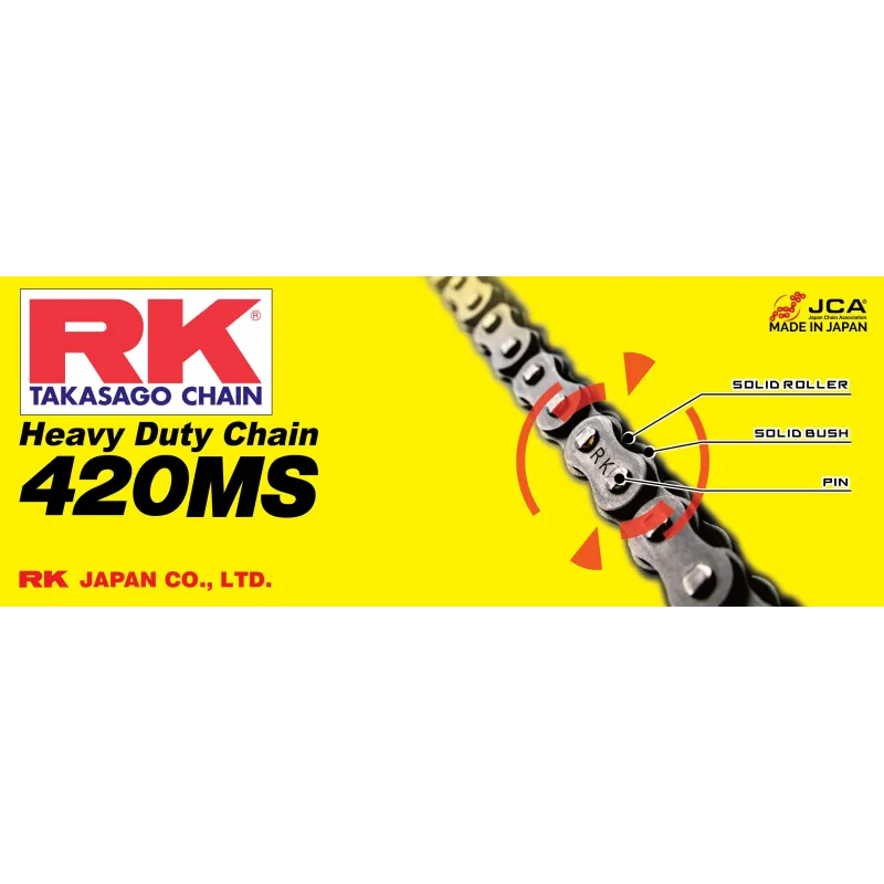 Cadena para moto RK 420SB estándar 142 pasos 420SB142