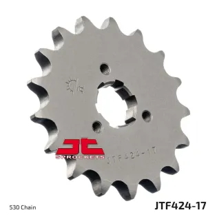 Piñón de moto JT Sprockets acero 17 dientes P.520 JTR424.17