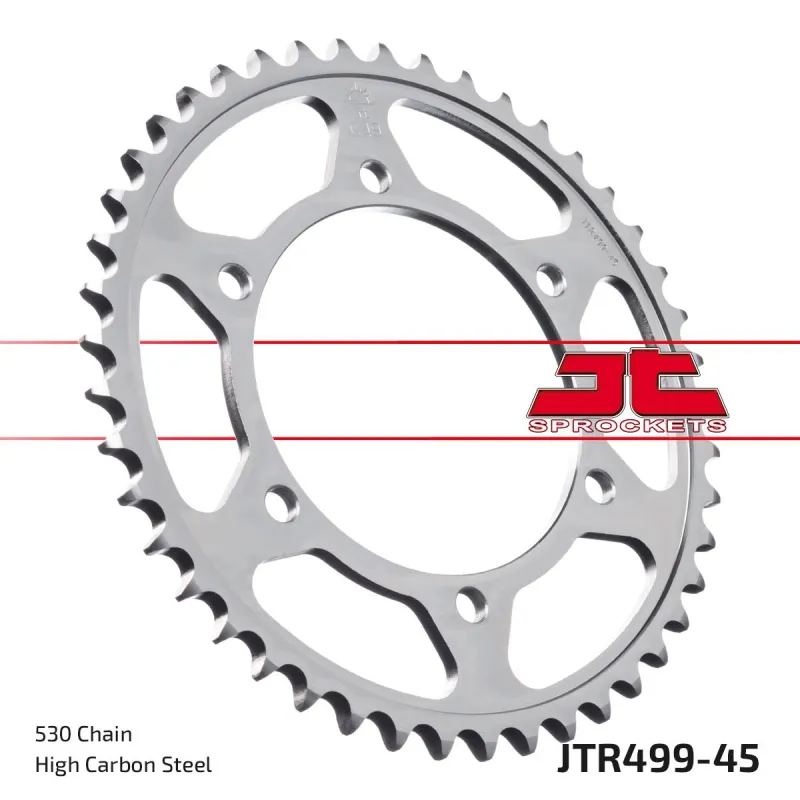 Corona moto JT Sprockets de acero de 45 dientes JTR499.45