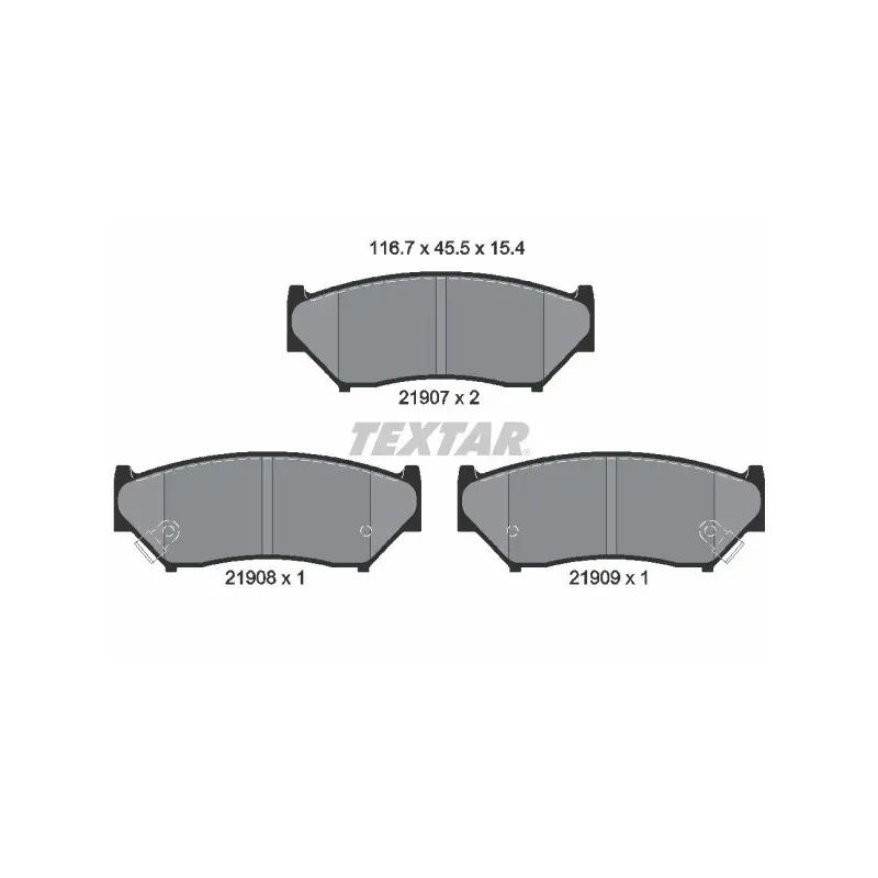 TEXTAR 2190701 Juego de pastillas de freno